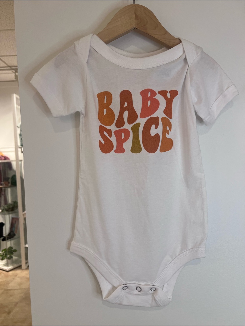 Baby Spice White Graphic One-Piece Bodysuit
